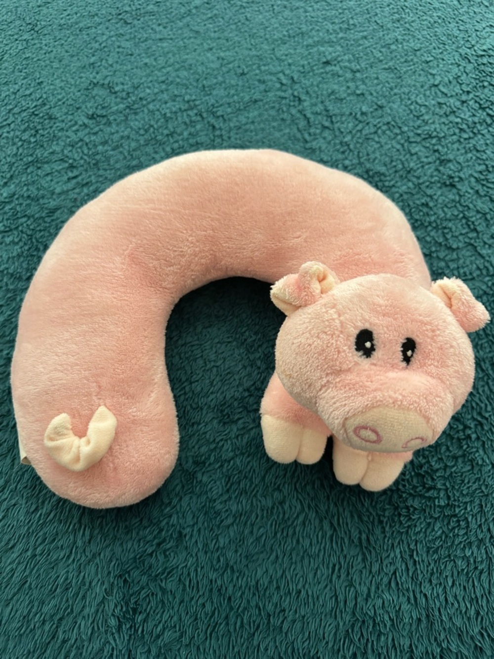 Pink Pig Plush Travel Neck Pillow Soft U Shaped Cushion Cute Animal